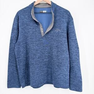 Callaway Men's XL Blue Heathered 1/4 Snap Performance Golf Pullover EUC Casual